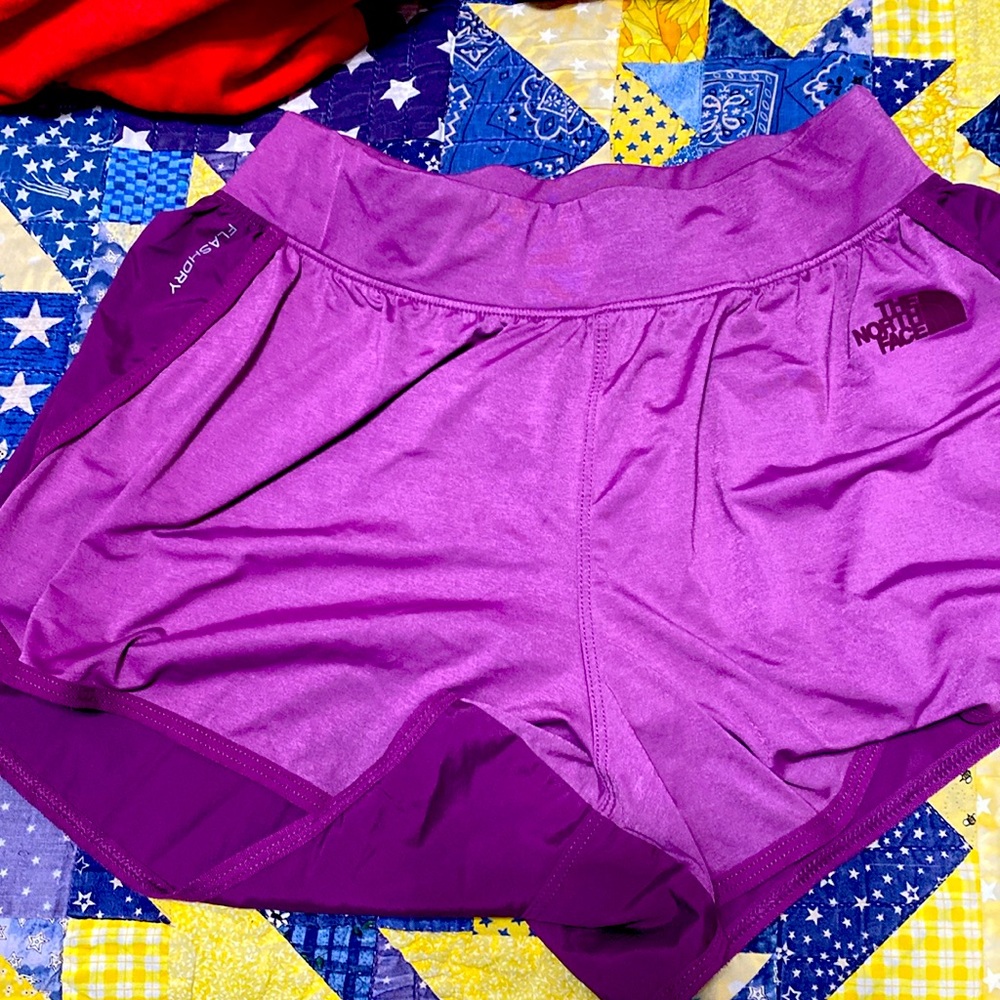 Purple North Face running shorts
